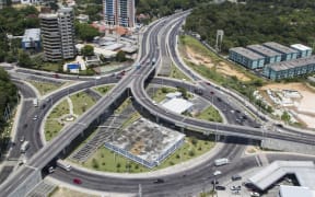 Roads in Manaus, the capital city of the state of Amazonas in the North Region of Brazil