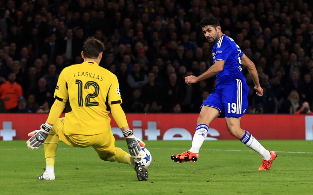 Diego Costa scores for Chelsea.