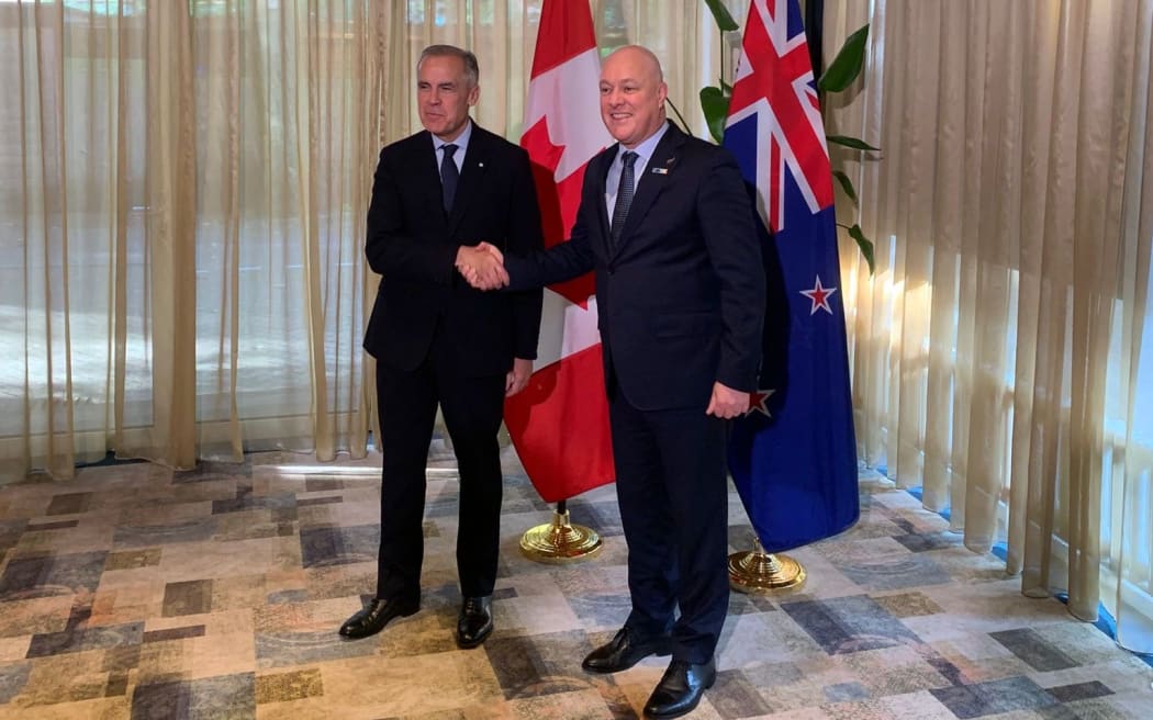 Prime Minister Christopher Luxon meets new Canadian Prime Minister Mark Carney on the sidelines of the NATO summit at The Hague.