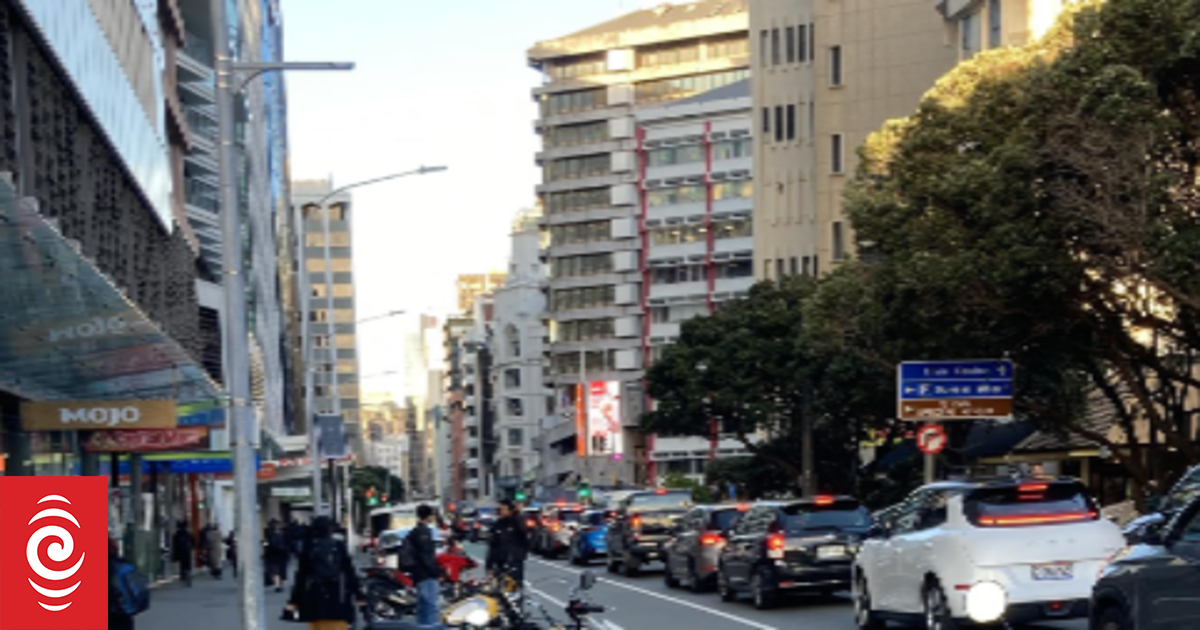 Wellington Motorcyclists stage sit in, protesting against new parking fees