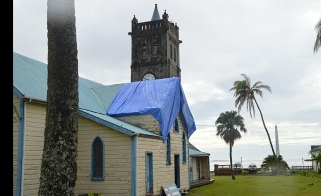 Several historic buildings in the UNESCO world heritage site of Levuka, Fiji were damaged by Cyclone Winston