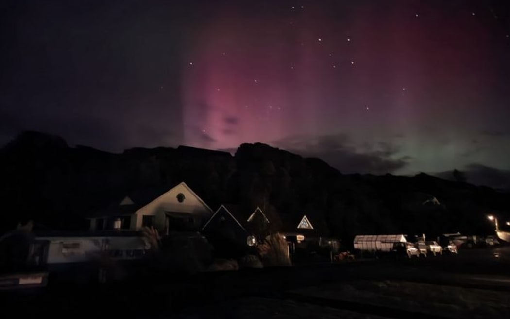 Aurora captured from Halfmoon Bay on Rakiura - Stewart Island on 29 June, 2024.