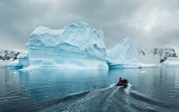 Joseph Michael and his film-making companions in Antarctica - Voice of the Iceberg