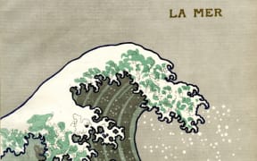 Cover of the 1905 edition of Debussy's La Mer. The illustration is based on Hokusai's Wave.
