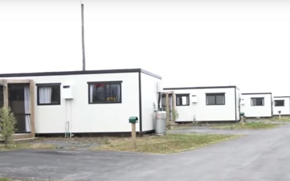 Emergency housing village in Kaikoura
