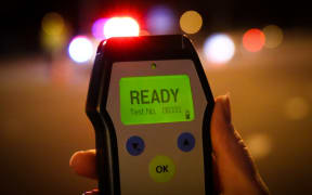 A police alcohol breathalyser.