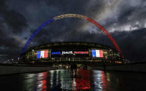 Wembley lit in French colours 2015