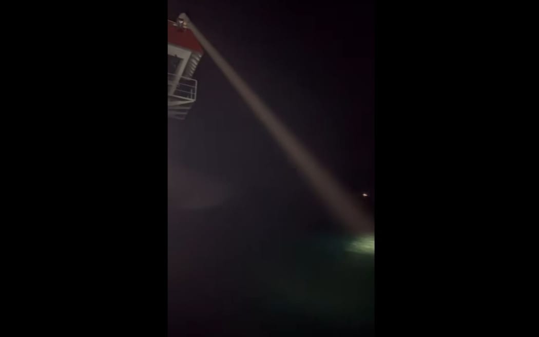 An interislander ferry joined the seach for a missing boat on Monday night.