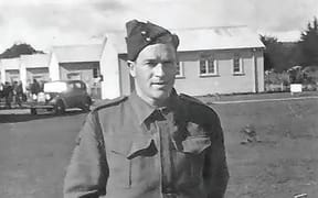 Jack Arnott at the Papakura Military Camp in 1940.