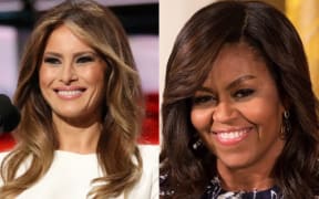 Melania Trump, left, and Michelle Obama.