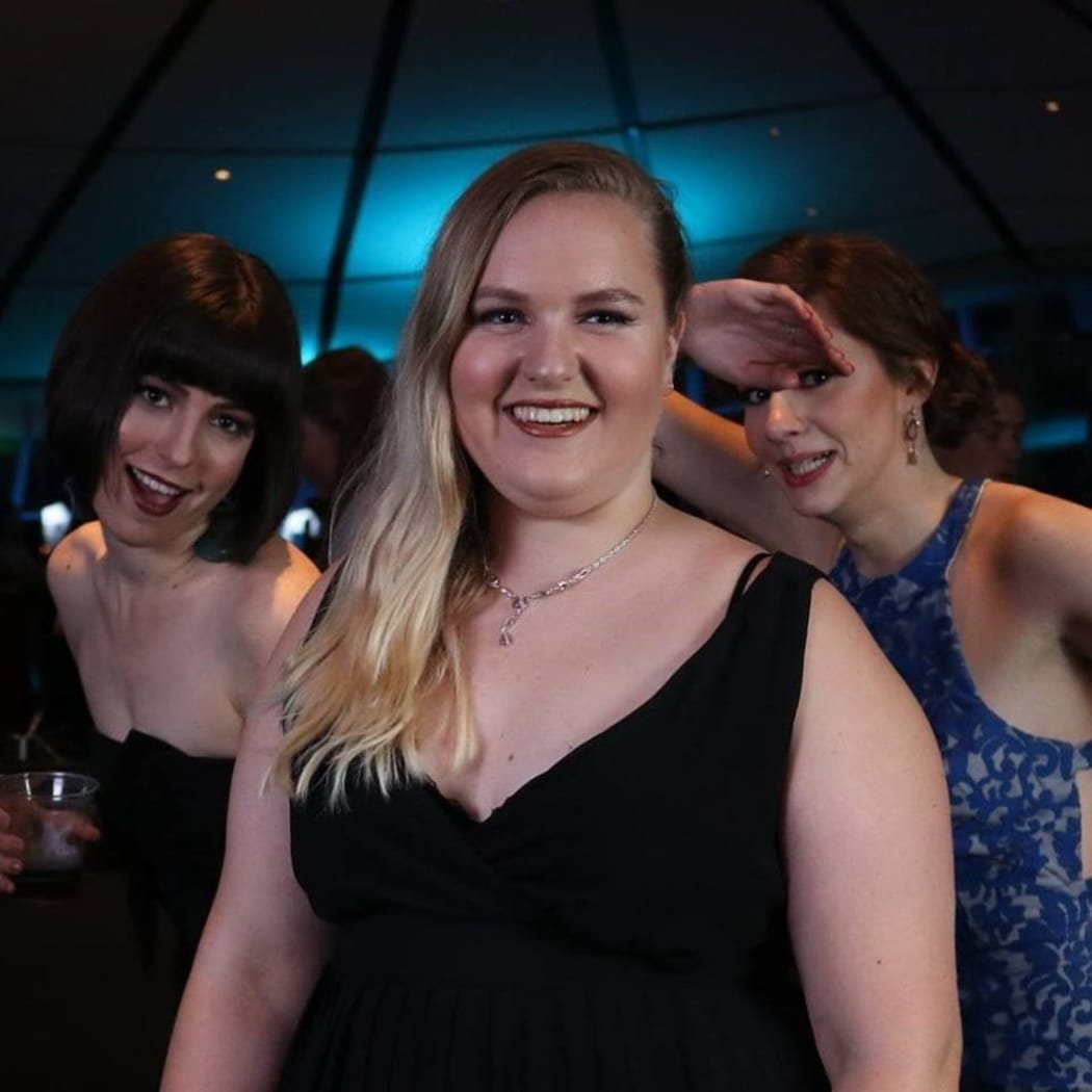 Rachel Roberts, centre, who flats in Glen Innes