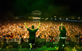 Chase and Status play Rhythm & Vines 2014 on 30 December near Gisborne.