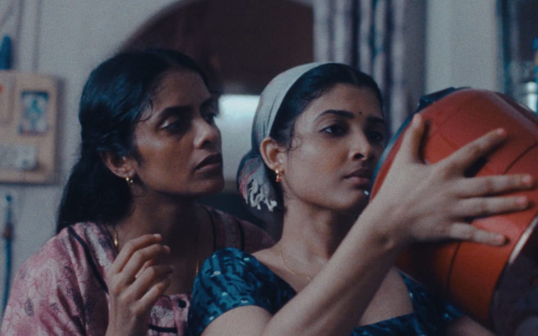 Kani Kusruti as Prabha and Divya Prabha as Anu in All We Imagine as Light.