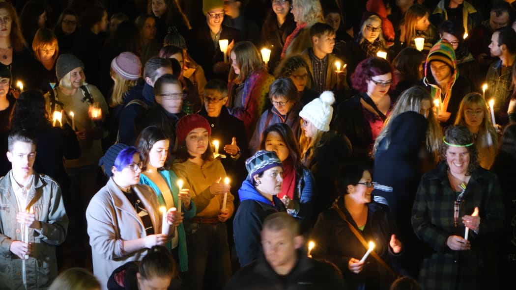 About 200 people gathered in Wellington for a candlelight vigil to support the victims of the Orlando massacre.