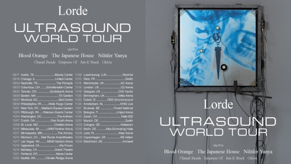 Lorde revealed the Ultrasound world tour poster on Instagram.