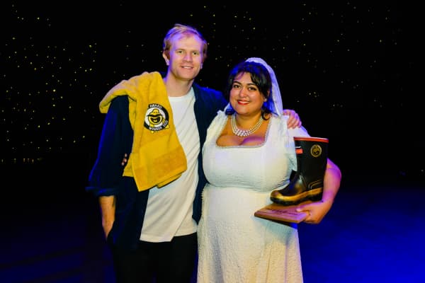 New Zealand International Comedy Festival winners for 2025 -Hoani Hotene and Angella Dravid.