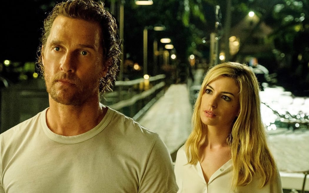 Matthew McConaughey and Anne Hathaway (together for the first time since Interstellar) in Steven Knight’s Serenity.