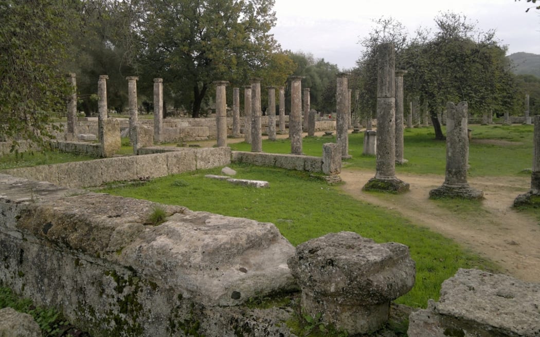 Ruins at Olympia, the home of the ancient Olympic games,