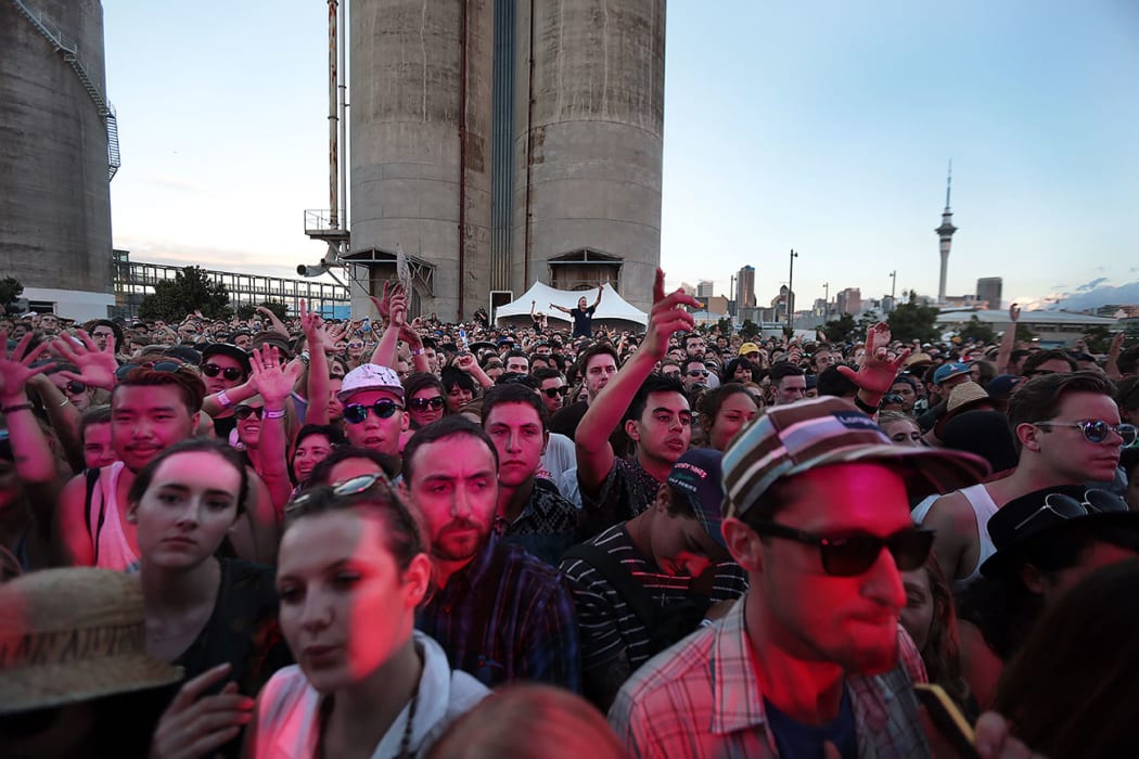 The Laneway 2015 crowd packed in front of the Cactus Cat stage.