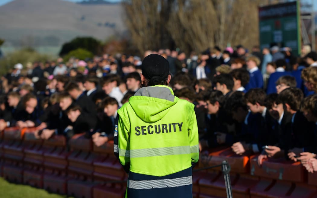 Crowd during the Christs College Vs Christchurch Boys High School 1st XV rugby match.