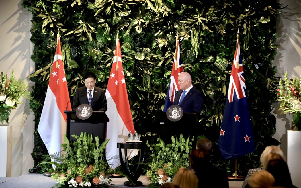 Singaporean PM Lawrence Wong at Government House in Auckland