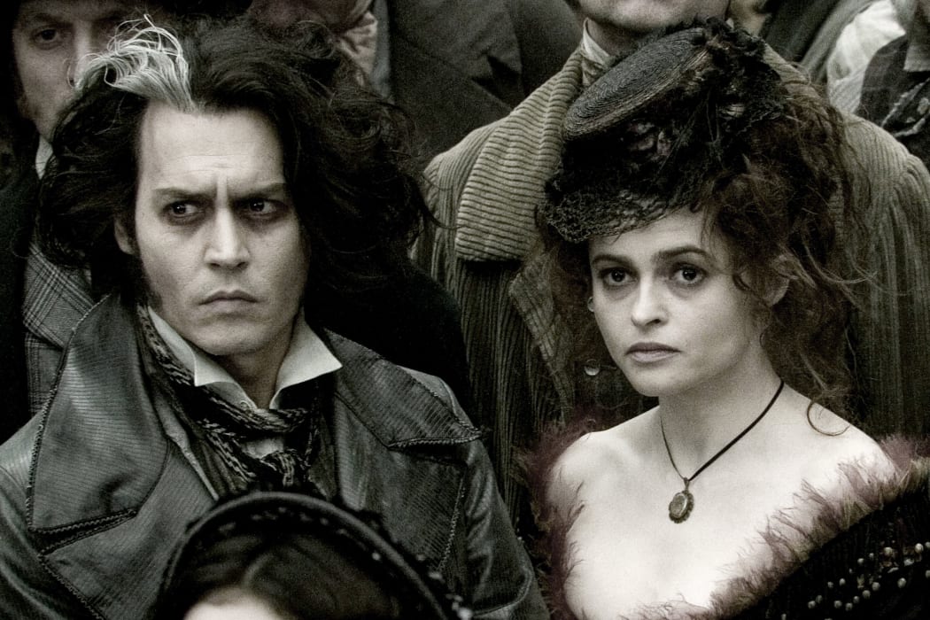 Johnny Depp and Helena Bonham Carter in the film version of Sweeney Todd.