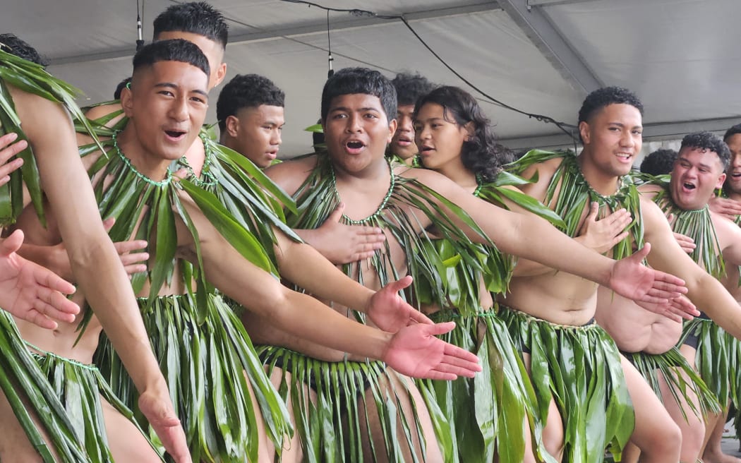 Niue Stage performers at the Auckland Polyfest 2024.