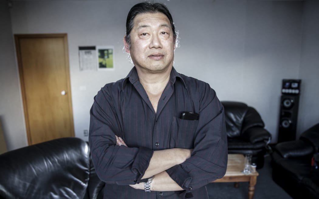 12072016 Photo: Rebekah Parsons-King. Harry Tam has worked in for the Government in a number of roles, he's also a member of the Mongrel Mob. His reaction to Judith Collins standing down a Black Power member, Ngapari Nui.