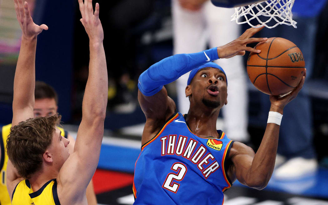 Oklahoma City Thunder's Shai Gilgeous-Alexander top scored for his side as they levelled the the NBA finals against Indiana Pacers at one game all.