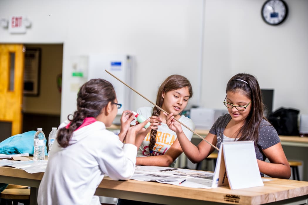 Girls at an engineering camp