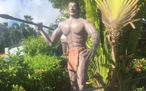 A statue outside the Saipan World Resort