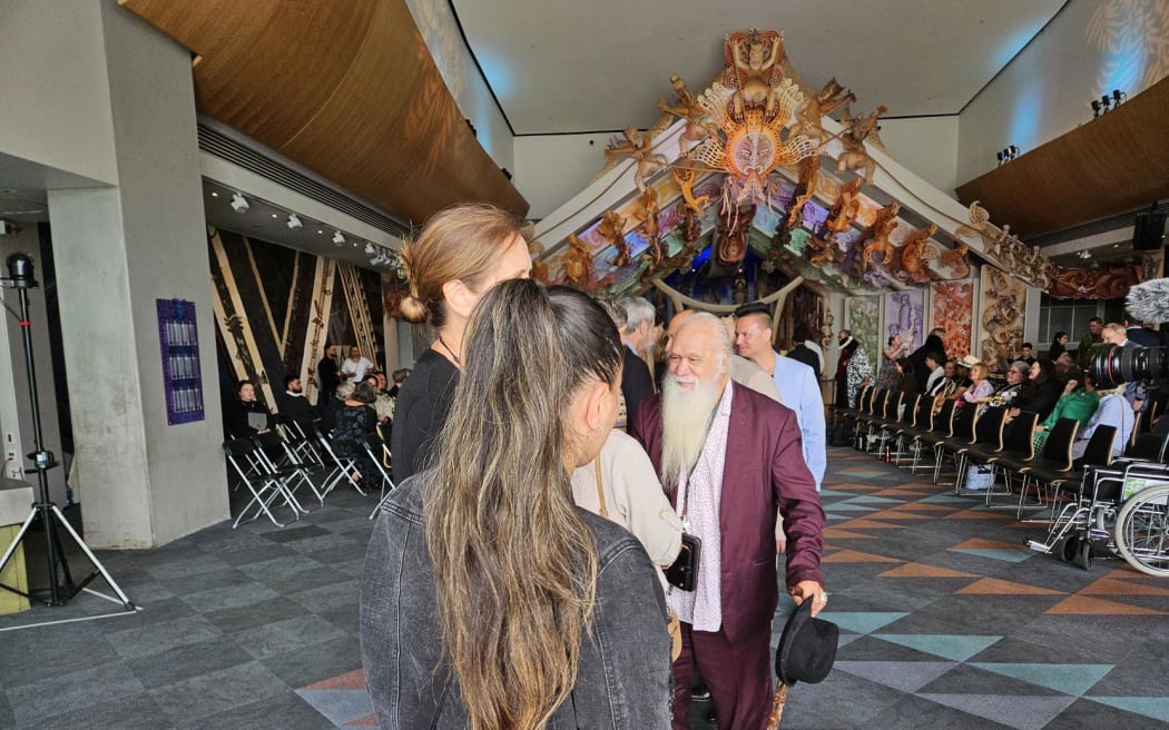 The powhiri to launch the new book Te Ata o Tu The New Zealand Wars Collection at Te Papa.