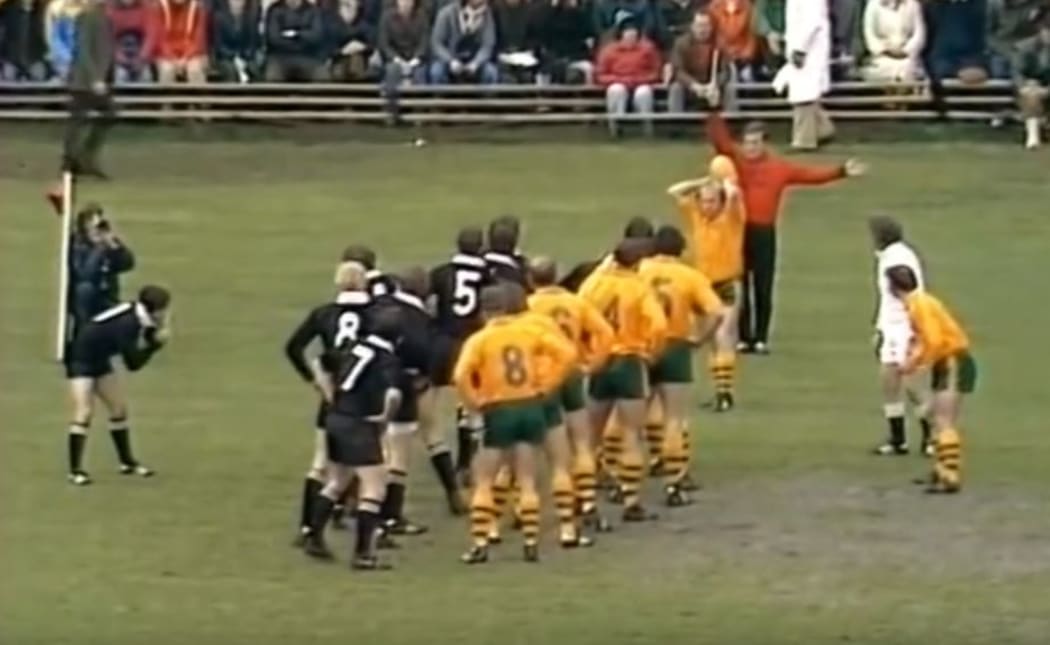 Wallabies and All Blacks in 1978.