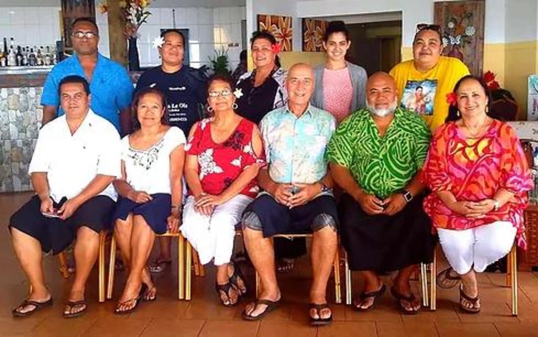 The Faataua Le Ola team. Papalii Tiumalu Caroline Paul-Ah Chong is seated far right.