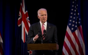 US Vice President Joe Biden speaks in Auckland. 20 July 2016.