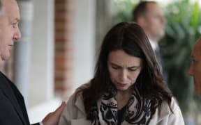 Regional Economic Development Minister Shane Jones and Prime Minister Jacinda Ardern in Gisborne.