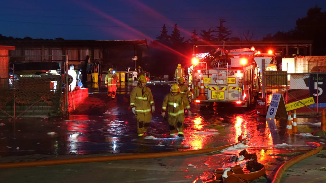 The Fire Service said about 70 firefighters were called to the fire this afternoon at the Waitakere Refuse Transfer Station on The Concourse in Henderson.