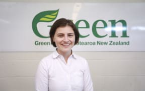 Chloe Swarbrick at Greens headquarters in Auckland