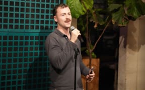 Ciaran Gaffney at a Seanchoíche in New York.