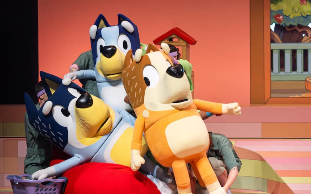 In a new TV special, Bluey's Big Play, families can watch a 45-minute stage production of the popular cartoon. (Supplied: Ben Symons)