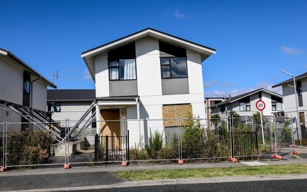 State houses in Māngere that started to float in the Auckland Anniversary weekend flooding in 2023 are still awaiting their fate.