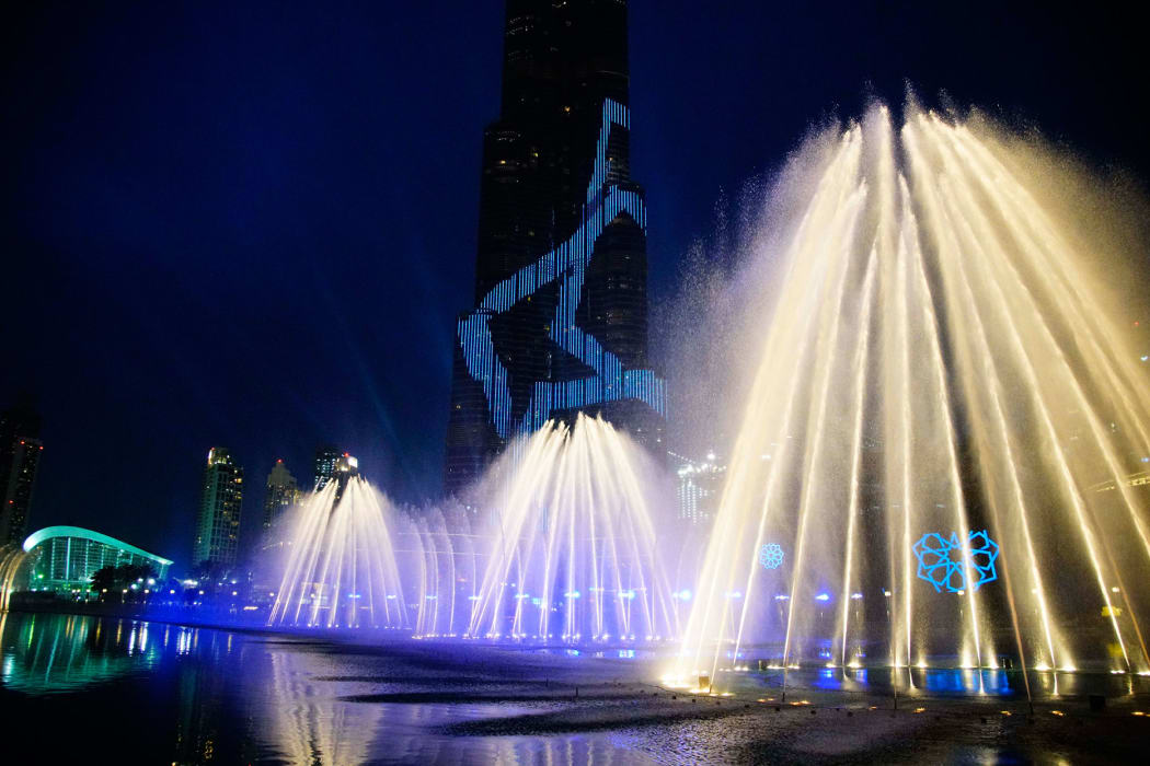 Dubai Expo 2020 logo launch event at the Dubai Fountain on March 27, 2016.
