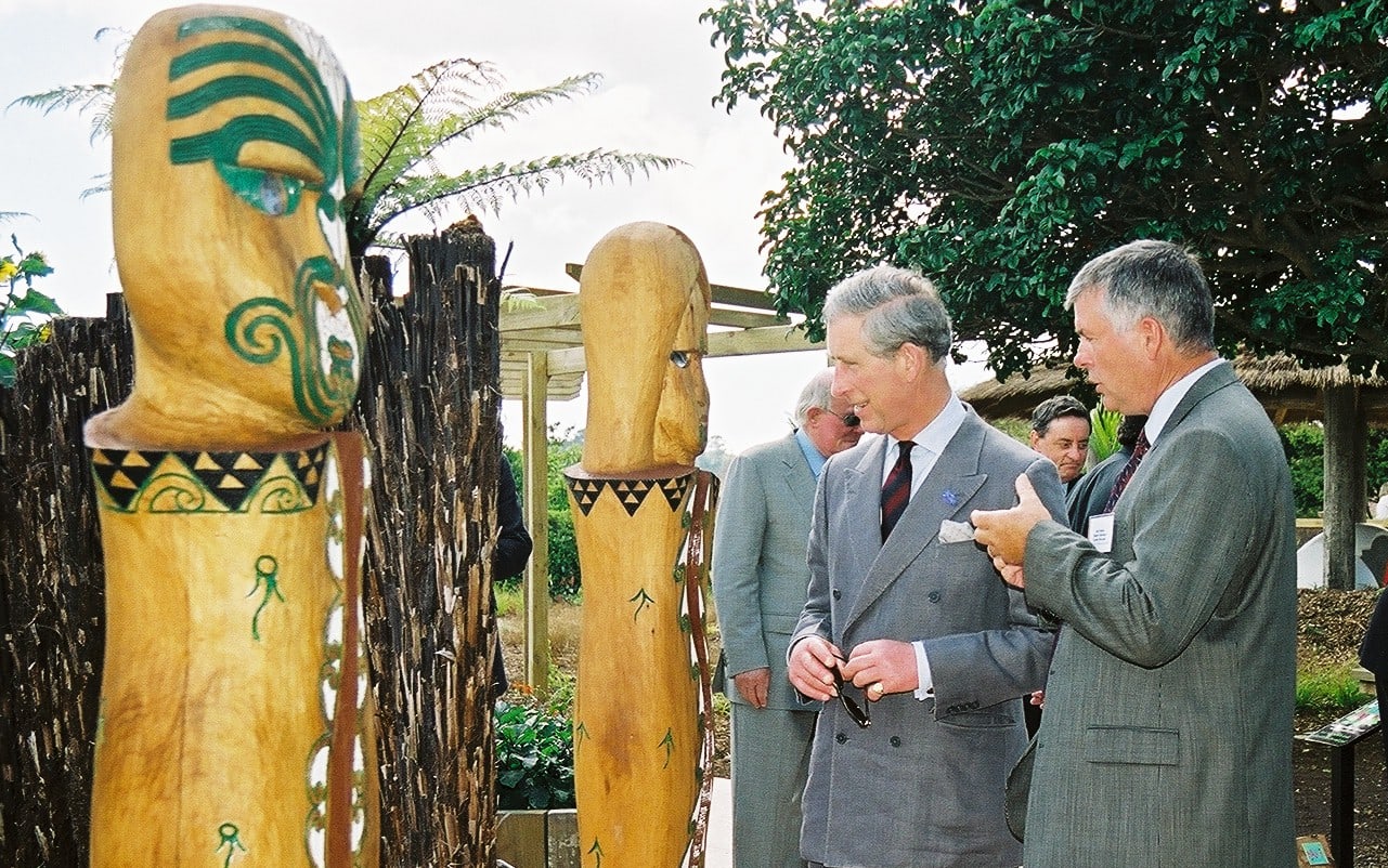 Jack with Prince Charles on a visit to the Botanic in 2005 when Prince Charles opened a childrens’ garden at the Botanic Gardens.