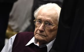 Convicted former SS officer Oskar Groening at his trial in 2015.
