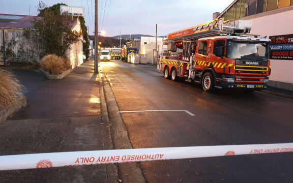Firefighters were called to the premises on the corner of Glasgow Street and Sullivan Ave fears a chemical had become chemically unstable.