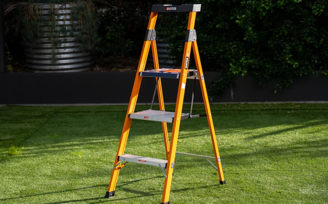 A Citeco 0.9-metre, three-step Industrial platform ladder.