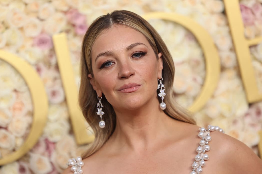 US actress Abby Elliott arrives for the 82nd annual Golden Globe Awards at the Beverly Hilton hotel in Beverly Hills, California, on January 5, 2025.