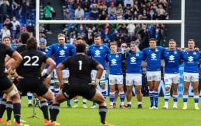 Italy team face the All Blacks’ haka