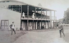 The Takaka grandstand was built in 1899 from local timber.