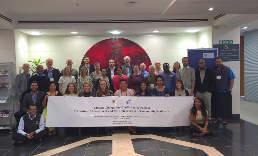 Participants at the Climate Change and Conflict in the Pacific: Prevention, Management and the Enhancement of Community Resilience workshop in Auckland.